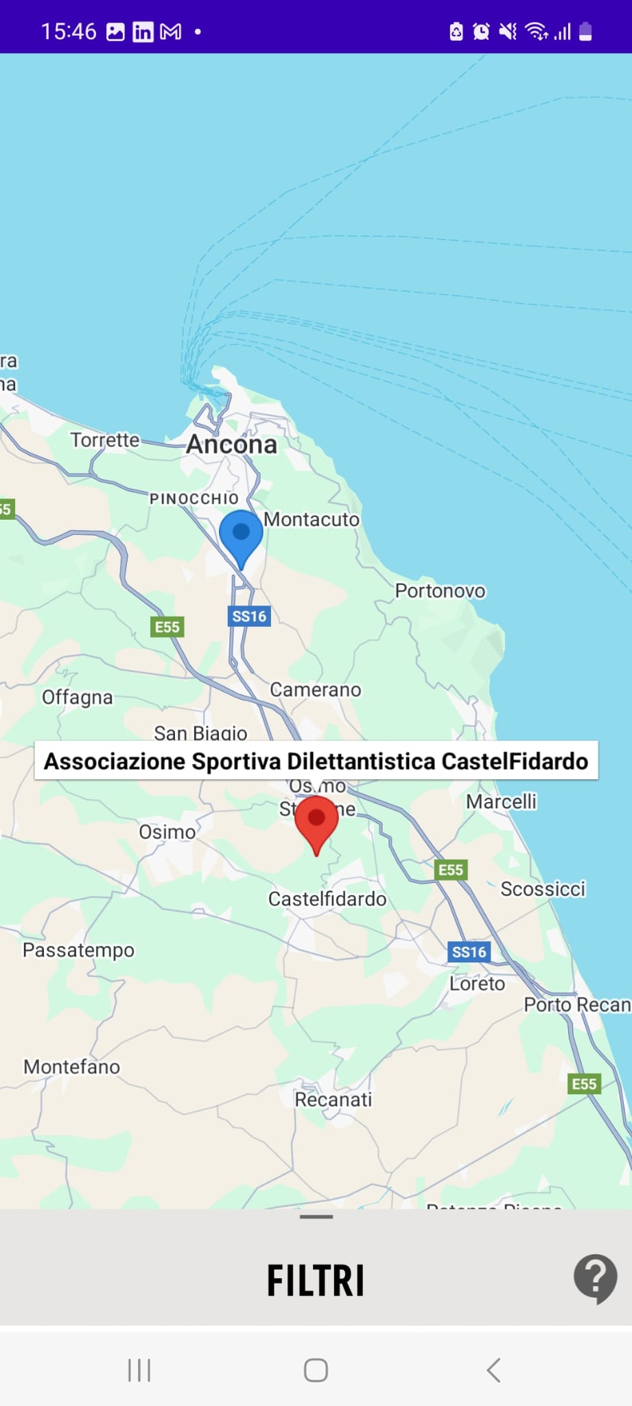 Prenotazione campi sportivi