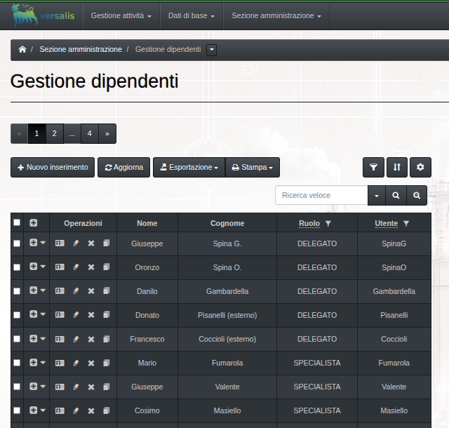 Gestione attività manutentive